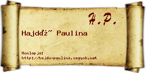 Hajdú Paulina névjegykártya