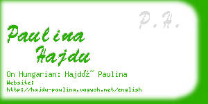 paulina hajdu business card